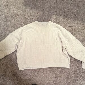 Mango Textured Cream Sweater